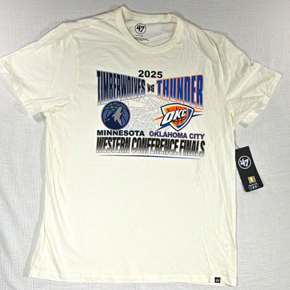 ’47 Timberwolves vs Thunder West Finals Shirt men’s XL